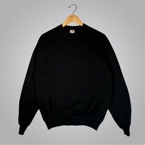 Jerzees Men's Black Crewneck Sweater